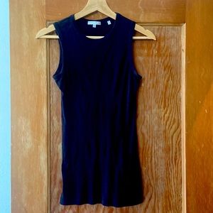 Vince medium black fine ribbed sleeveless crewneck.